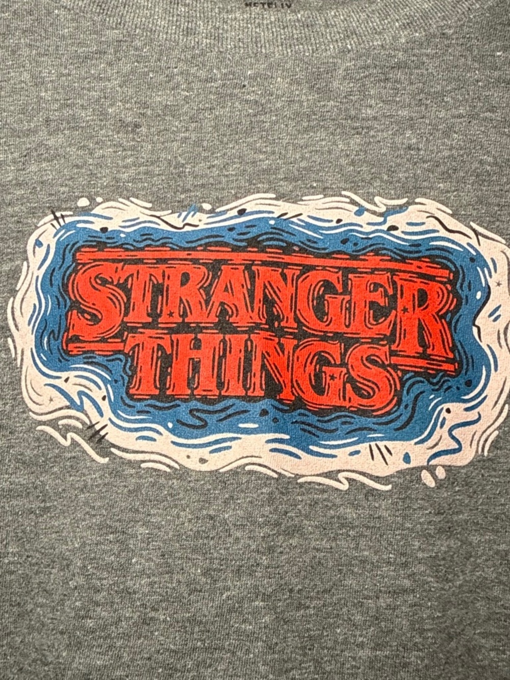 Netflix Stranger Things Graphic T-Shirt Heather Gray Large - Picture 4 of 5
